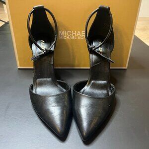 ALDO Black Leather Strap Heels — Size 6.5